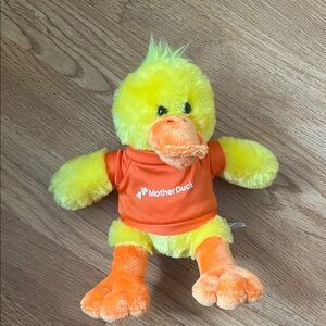 MOTHER Bright Yellow and Orange Duck Plush